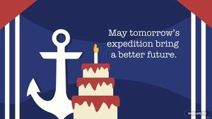 Navy Birthday Wishes Background