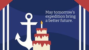 Free Navy Birthday Wishes Background Template to Edit Online