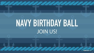 Navy Birthday Invitation Background