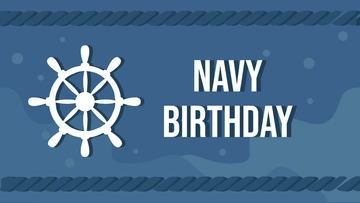 Free Navy Birthday Background Template to Edit Online