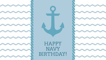 Free High Resolution Navy Birthday Background Template to Edit Online