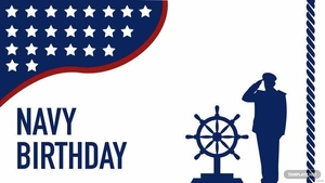 Navy Birthday Vector Background