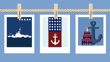 Free Navy Birthday Image Background Template to Edit Online