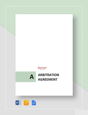 Arbitration Agreement for Restaurant Template