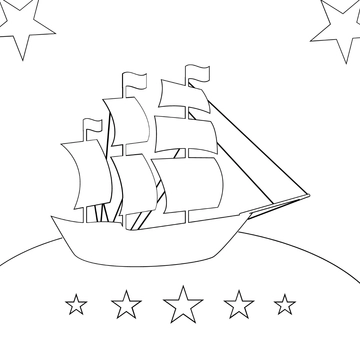 Free Easy Columbus Day Drawing Template to Edit Online