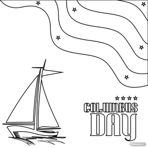 Beautiful Columbus Day Drawing