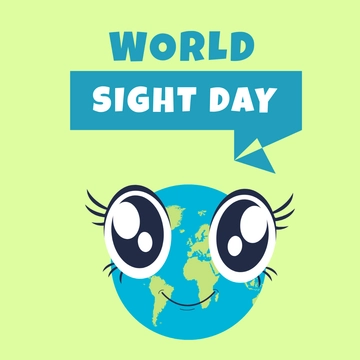 Free World Sight Day Cartoon Clipart Template to Edit Online
