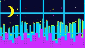 Neon City Background