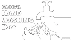 Global Handwashing Day Drawing Background