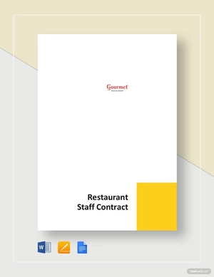 Restaurant Staff Contract Template