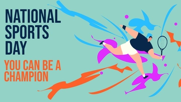 Free National Sports Day Flyer Background Template to Edit Online