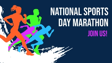 Free National Sports Day Invitation Background Template to Edit Online