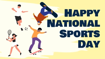 Free Happy National Sports Day Background Template to Edit Online