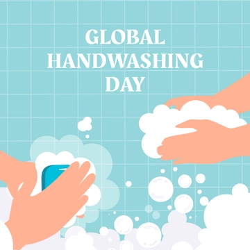 Free Global Handwashing Day Celebration Clipart Template to Edit Online