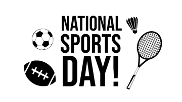 Free National Sports Day Drawing Background Template to Edit Online