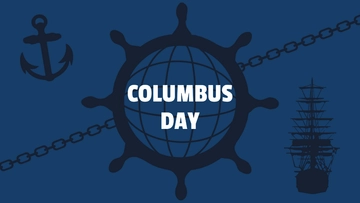 Free Columbus Day Blue Background Template to Edit Online