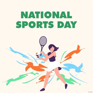 National Sports Day Celebration Vector
