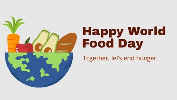 Free World Food Day Greeting Card Background Template to Edit Online