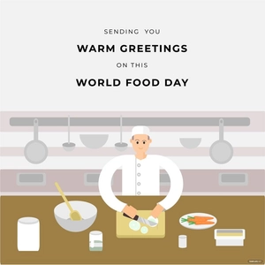 World Food Day Greeting Card Vector