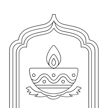 Free Diwali Drawing Template to Edit Online