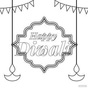 Happy Diwali Drawing