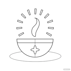 Diwali Color Drawing