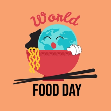 Free World Food Day Cartoon Vector Template to Edit Online