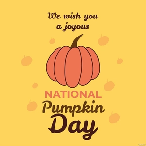 National Pumpkin Day Wishes Vector