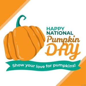 National Pumpkin Day Flyer Vector