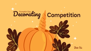 Free National Pumpkin Day Invitation Background Template to Edit Online