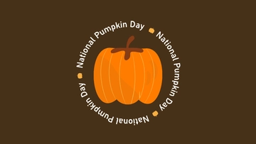 Free National Pumpkin Day Background Template to Edit Online