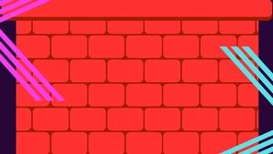Brick Wall Neon Background