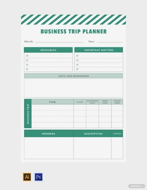 Business Trip Planner Template