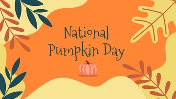 Free National Pumpkin Day Banner Background Template to Edit Online