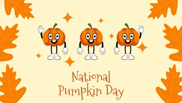 Free National Pumpkin Day Cartoon Background Template to Edit Online