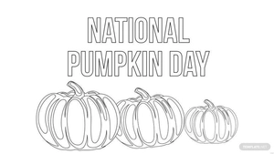 National Pumpkin Day Drawing Background