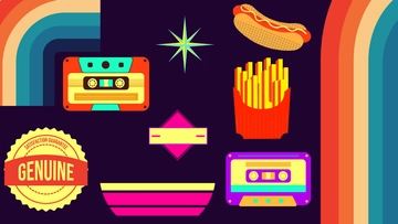 Free Neon Retro Background Template to Edit Online