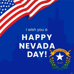Nevada Day Greeting Card Vector