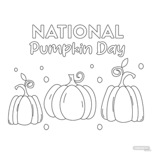National Pumpkin Day Drawing Vector