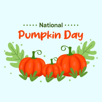 Free National Pumpkin Day Celebration Clipart Template to Edit Online
