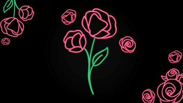 Free Neon Rose Background Template to Edit Online