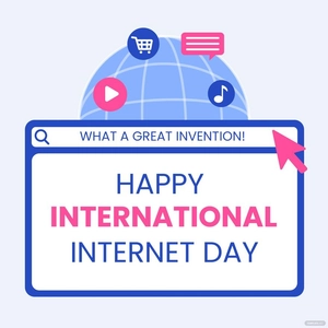 International Internet Day Greeting Card Vector
