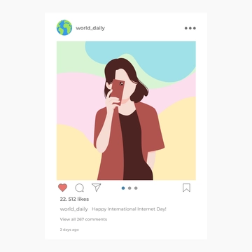 Free International Internet Day Illustration Template to Edit Online