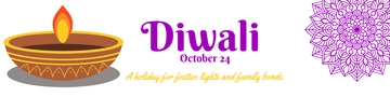 Free Diwali Linkedin Banner Template to Edit Online