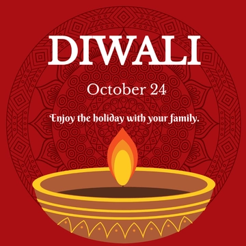 Free Diwali Whatsapp Post Template to Edit Online