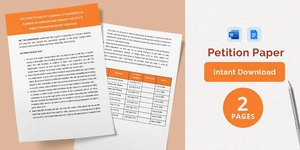 Petition Paper Template