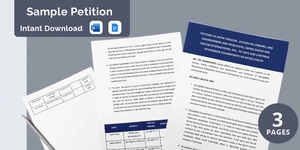 Sample Petition Template