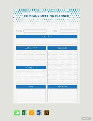 Printable Meeting Planner Template
