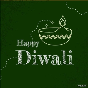 Diwali Chalk Design Vector