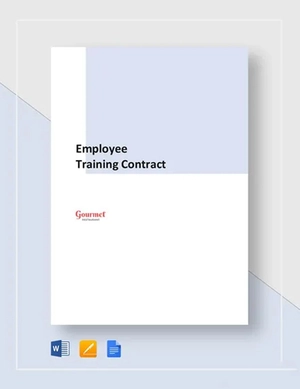 Restaurant Employee Training Contract Template